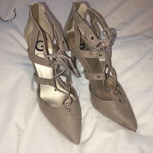 G by Guess lace up heels size 10